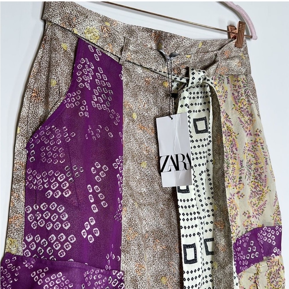 Patchwork Patterned Women's Pants - image 7
